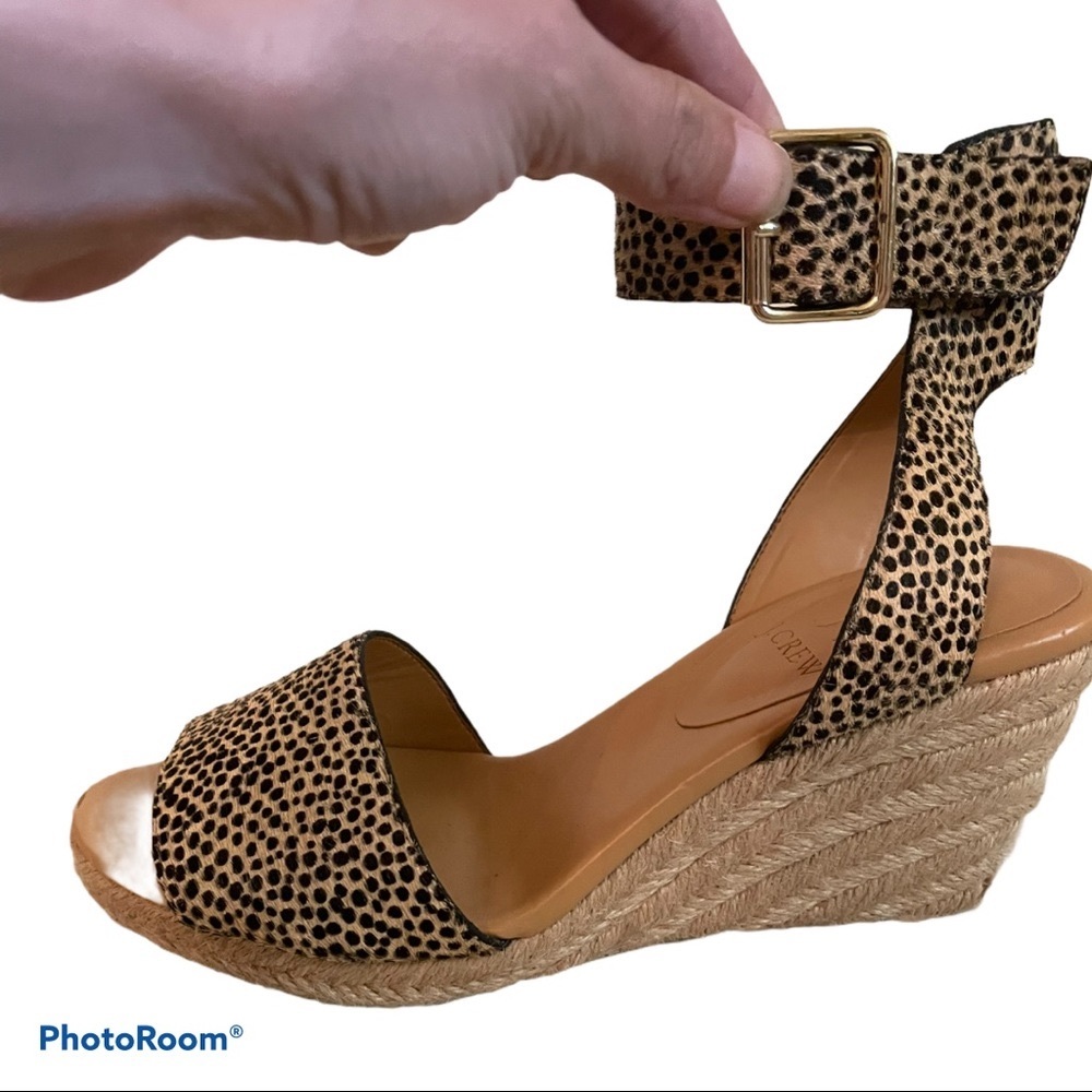 J Crew Espadrille Wedges with Ankle Strap